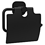 Venus Toilettenpapierhalter Prag (Schwarz, Matt, Mit Deckel) | BAUHAUS