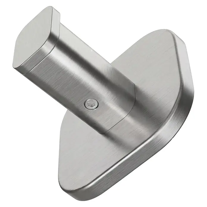 Venus Handtuchhaken Prag - Edelstahl, Matt - Moderner Wandhaken aus gebürstetem Edelstahl mit Sechskantschraube.