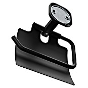 Venus Toilettenpapierhalter Prag (Schwarz, Matt, Mit Deckel) | BAUHAUS