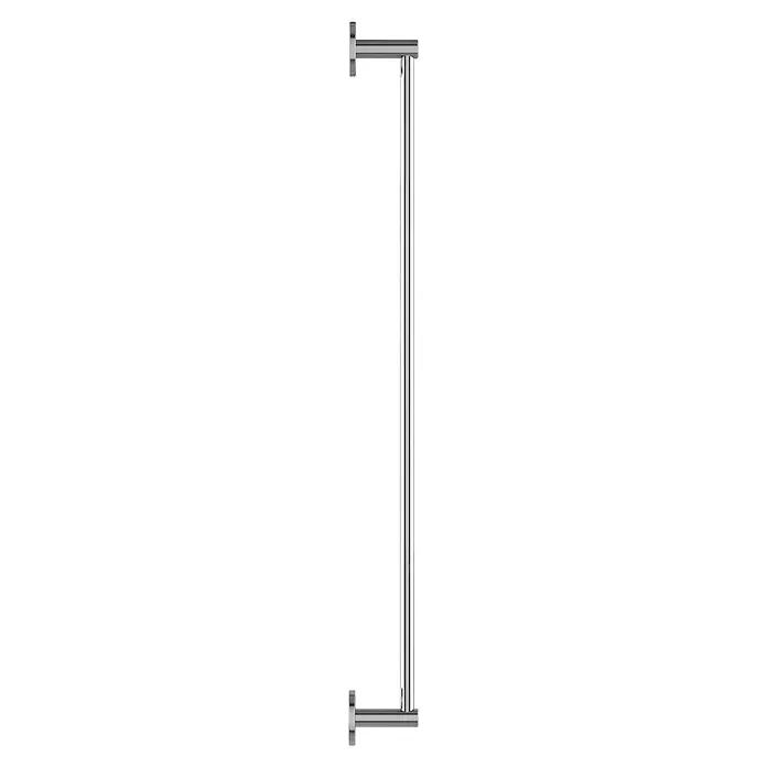 Venus Badetuchhalter - Breite: 66,6 cm, Verchromt, Glänzend - Handtuchhalter aus poliertem Metall mit einer vertikalen Stange und zwei horizontalen Armen.