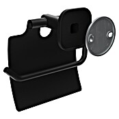 Venus Toilettenpapierhalter Prag (Schwarz, Matt, Mit Deckel) | BAUHAUS