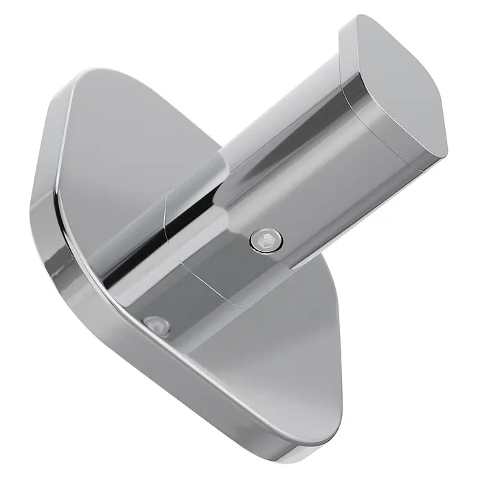 Venus Handtuchhaken Prag - Chrom, Glänzend - Eleganter, glänzender Garderobenhaken aus Chrommetall mit sichtbarer Sechskantschraube.