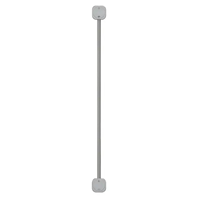 Venus Badetuchhalter - Breite: 66,6 cm, Edelstahl, Matt - Stützstange aus gebürstetem Metall mit ovalen Endplatten, jede mit zwei Befestigungslöchern.