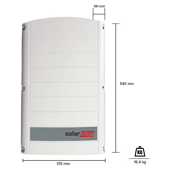 Sunniva Photovoltaik-Anlage Solaranlage 7 kW - L x B x H: 1.910 x 1.134 x 30 mm - Weißer SolarEdge Wechselrichter, 540x315x191 mm, 16,4 kg.