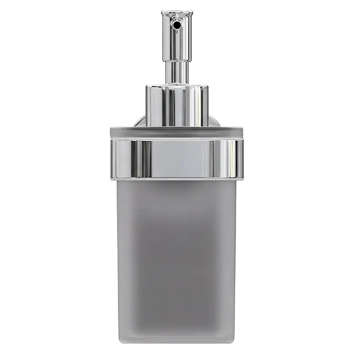 Venus Seifenspender Prag - Edelstahl, Chrom - Seifenspender aus Chrom und mattiertem Glas.