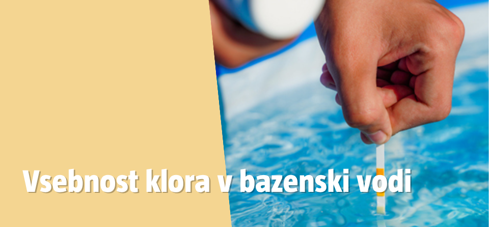 Pravilno merjenje ravni klora v bazenski vodi.