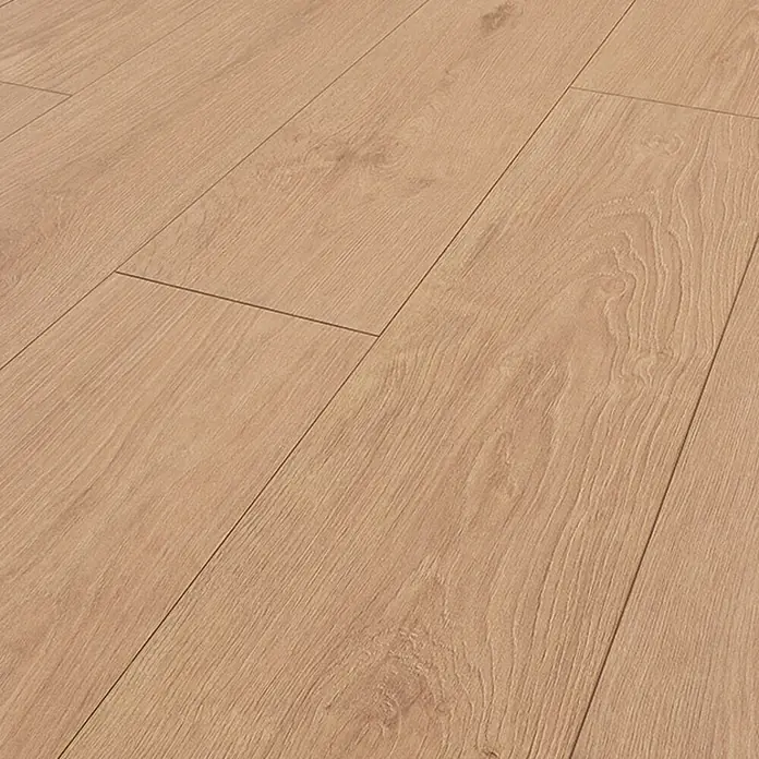 Krono Original Laminatmuster Atlantic 8 - Smoked Montanara Oak, 297 x 195 x 8 mm, Landhausdiele - Hellebraune Laminatdielen mit natürlicher Holzmaserung.