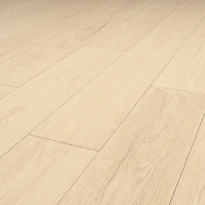 Krono Original Laminat Long Plank 8 - Cream Darcy Oak, Landhausdiele, 2.003 x 245 x 8 mm - Helle Bodenplanken in Holzoptik mit sichtbarer Maserung.
