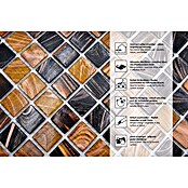 Mosaikfliese Goldstar GM GS 505254 (32,7 x 30,5 cm, Braun, Glänzend)