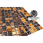Mosaikfliese Goldstar GM GS 505254 (32,7 x 30,5 cm, Braun, Glänzend)