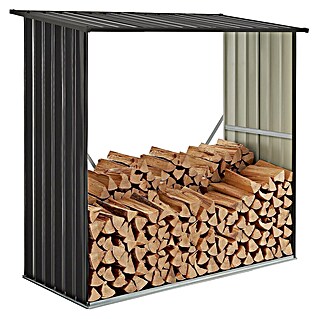 Juskys Kaminholzregal Enno (163 x 163 x 154 cm, Metall, Grau)