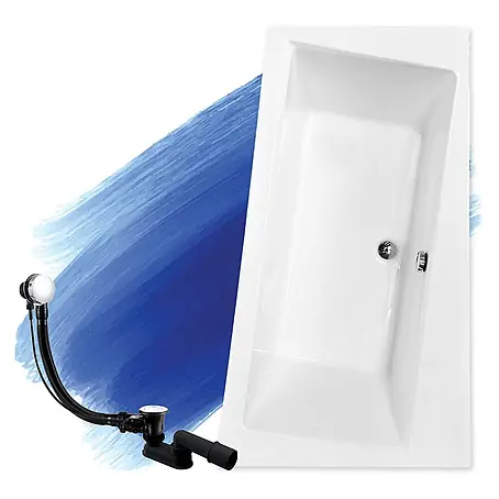 Bad Land  Eckbadewanne INFINITY Acryl-Eckwanne 170 x 110 cm rechts Weiß, inkl. Styroporverkleidung