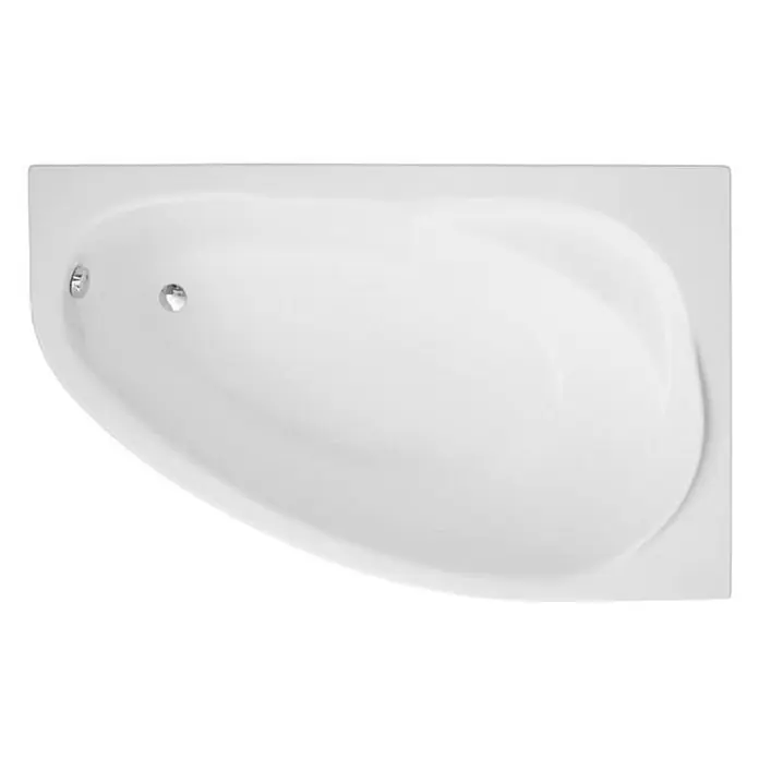Bad Land Eckbadewanne MAREA Acryl-Eckwanne 150 x 100 cm rechts Weiß, inkl. Styroporverkleidung - Sanitäracryl, Weiß - Weiße Eckbadewanne mit integriertem Abfluss und Überlauf.