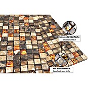 Mosaikfliese Quadrat Crystal Mix XCM M790 (30 x 30 cm, Beige, Glänzend)