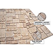 Selbstklebemosaik Travertin SAM 4CM14 (30,5 x 30,5 cm, Naturstein, Mix Beige)