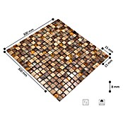 Mosaikfliese Quadrat Crystal Mix XCM M790 (30 x 30 cm, Beige, Glänzend)