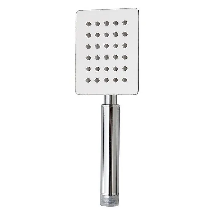 Kiamami Valentina Brause-Set - Chrom - Chromfarbener, quadratischer Handbrausekopf mit grauen Düsen.