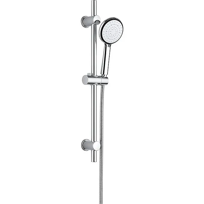 Kiamami Valentina Brause-Set - Chrom - Verchromte Brausegarnitur mit Handbrause, Gleitstange und Schlauch.