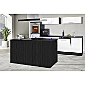 Respekta Premium Inselküche RP280IEWCBO (Breite: 280 cm, Mit Elektrogeräten, Weiß Hochglanz)