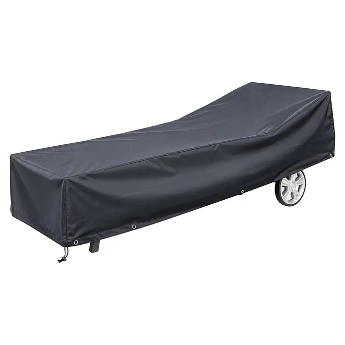 Westerholt Gartenliege Schutzhülle - L x B x H: 200 x 75 x 40 cm, Polyester, Anthrazit - Dunkelgraue Schutzhülle für eine Sonnenliege mit Rollen, Ösen und Kordelzug für sicheren Halt.