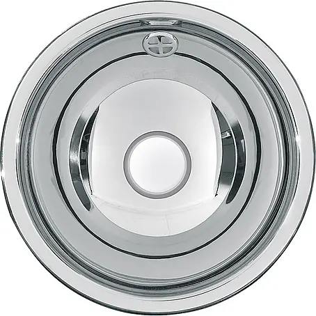 KWC  Einbauwaschbecken KWC AR Rundbecken, RONDO, Edelstahl, 295x119 mm, Überlauf, seidenmatt
