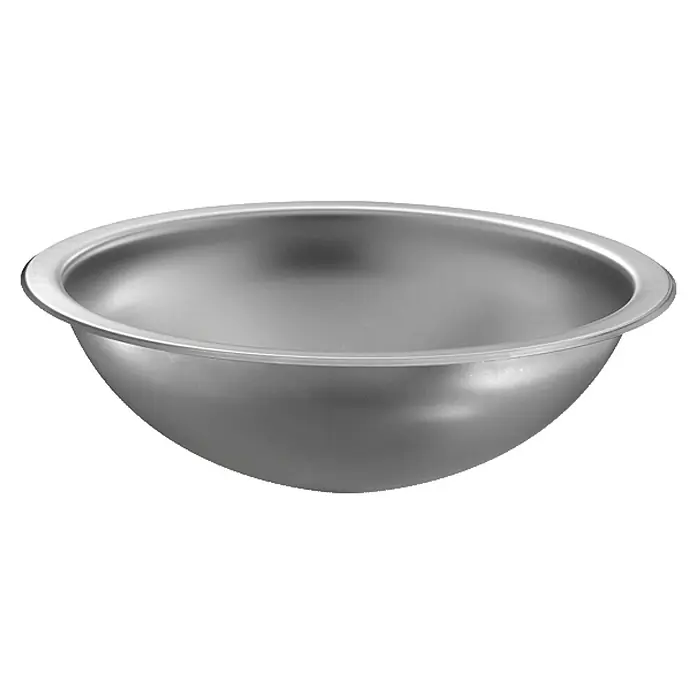 Delabie Waschtisch Delabie - Ohne Überlauf, Edelstahl - Tiefe, runde Rührschüssel aus silbernem Edelstahl mit breitem Rand.