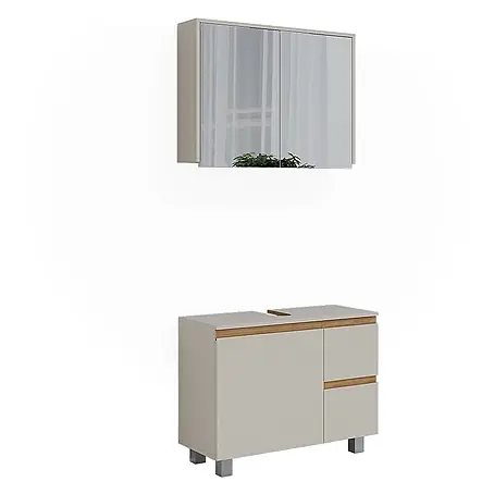 Vicco  Badmöbel-Set J-Shape Cashmere/Artisan 2 Teile