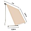 SmartSun Toldo para balcón Urban (Beige arena, Ancho: 3 m, Caída: 2,45 m)