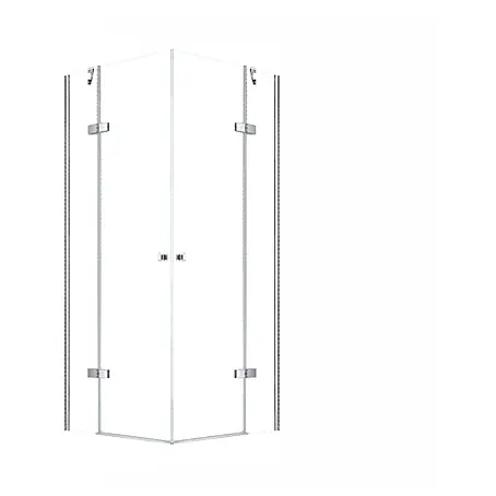 Glaszentrum Hagen  Eckdusche 90x90x195 cm DEMETER EckDuschkabine inkl. Tasse