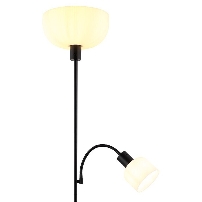 Globo Lámpara de pie Hinton (Negro, Altura: 178,7 cm, Portalámparas: E27) | BAUHAUS