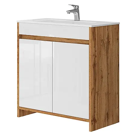 Vicco  Badmöbel-Set Lemgo Goldkraft Eiche 2 Teile