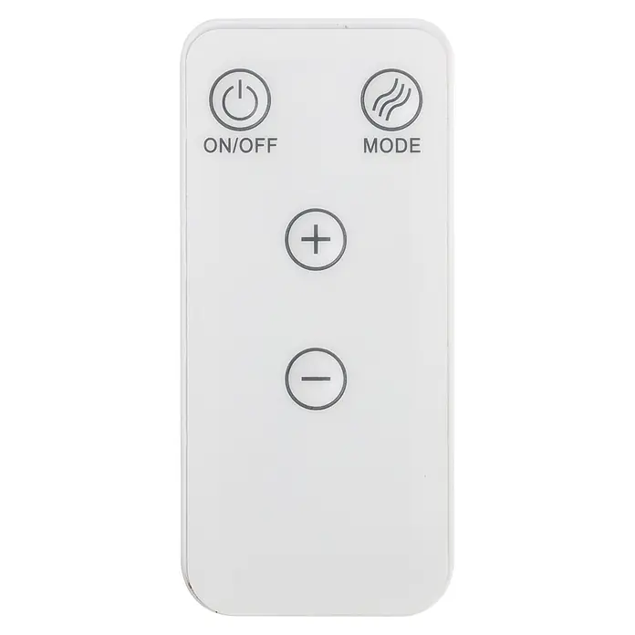 Emerio Ölradiator - 2.500 W, Weiß, 49 x 14,2 x 62 cm - Weiße Fernbedienung mit AN/AUS-, MODUS-, Plus- und Minus-Tasten.