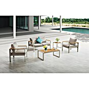 Garden Pleasure Loungemöbel-Set Florence (4 -tlg., Aluminium, Polywood, Champagner) | BAUHAUS