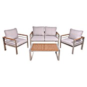 Garden Pleasure Loungemöbel-Set Florence (4 -tlg., Aluminium, Polywood, Champagner) | BAUHAUS