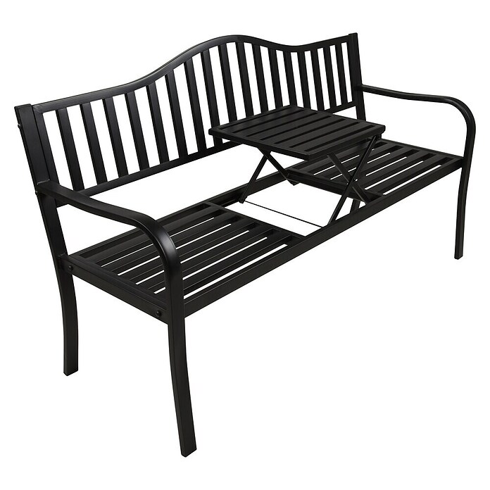 Garden Pleasure Gartenbank Segula (B x T x H: 150 x 60 x 89 cm, Stahl, Schwarz) | BAUHAUS