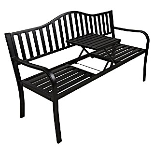 Garden Pleasure Gartenbank Segula (B x T x H: 150 x 60 x 89 cm, Stahl, Schwarz)
