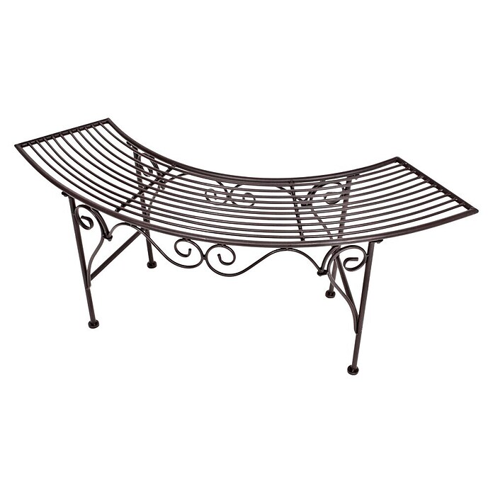 Garden Pleasure Gartenbank Fuego (B x T x H: 125 x 28 x 47 cm, Eisen, Braun) | BAUHAUS