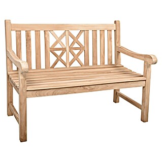 Garden Pleasure Gartenbank Pantar (B x T x H: 120 x 66 x 92 cm, Teak, Braun)