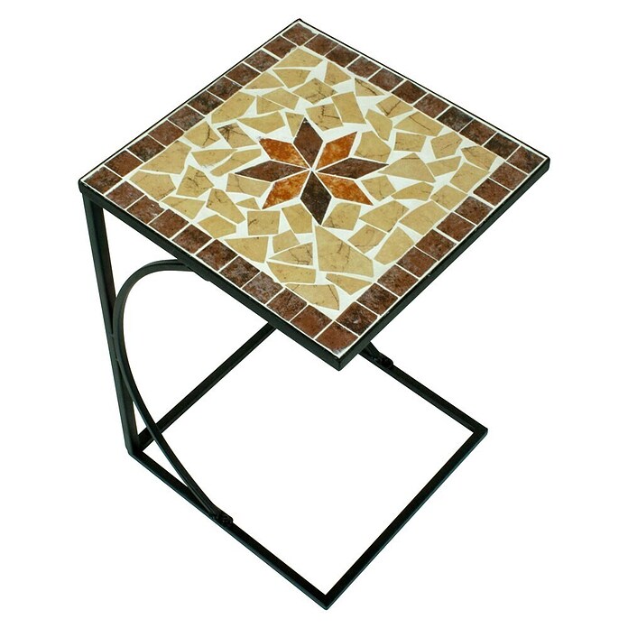 Garden Pleasure Garten-Beistelltisch Amarillo (L x B x H: 35 x 35 x 53 cm, Quadratisch, Schwarz/Gelb) | BAUHAUS