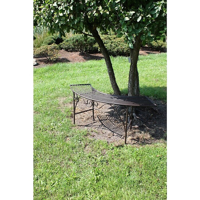 Garden Pleasure Gartenbank Fuego (B x T x H: 125 x 28 x 47 cm, Eisen, Braun) | BAUHAUS