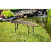 Garden Pleasure Gartenbank Fuego (B x T x H: 125 x 28 x 47 cm, Eisen, Braun) | BAUHAUS