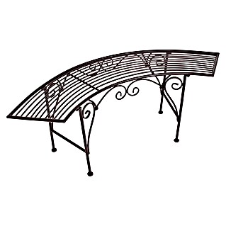 Garden Pleasure Gartenbank Fuego (B x T x H: 125 x 28 x 47 cm, Eisen, Braun)