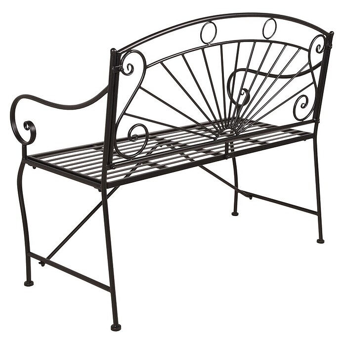 Garden Pleasure Gartenbank Pago (B x T x H: 111 x 55 x 96 cm, Stahl, Schwarz) | BAUHAUS