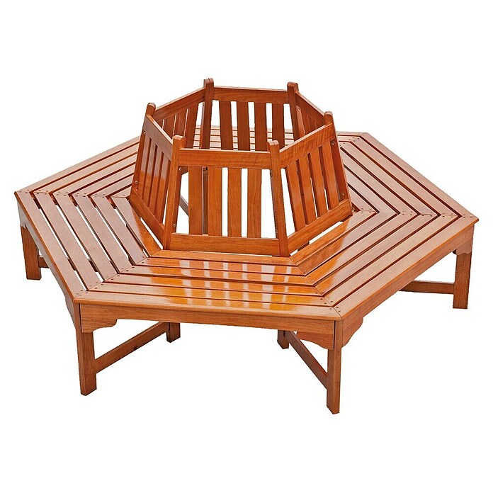 Garden Pleasure Baumbank Ontario 360° (B x T x H: 155 x 155 x 78 cm, Eukalyptus, Braun, Max. Personenzahl: 6 Stk.) | BAUHAUS