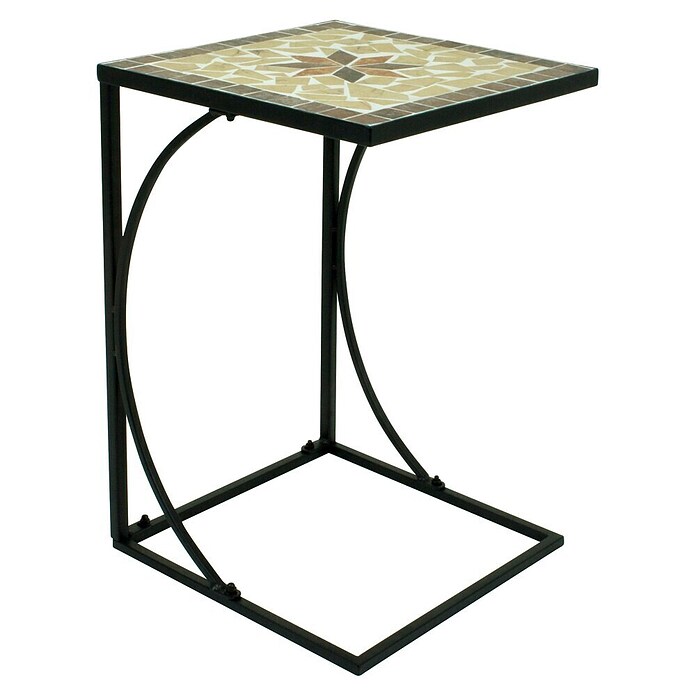 Garden Pleasure Garten-Beistelltisch Amarillo (L x B x H: 35 x 35 x 53 cm, Quadratisch, Schwarz/Gelb) | BAUHAUS