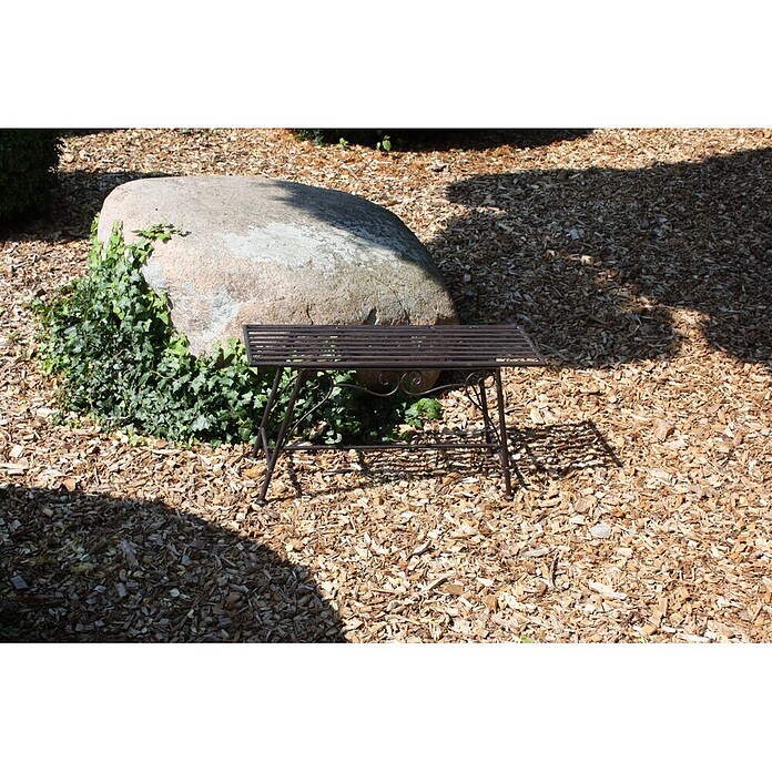 Garden Pleasure Gartenbank Lorin (B x T x H: 83 x 27 x 45 cm, Stahl, Schwarz) | BAUHAUS
