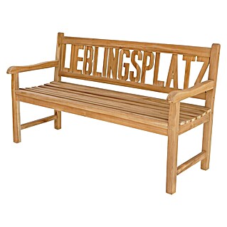 Garden Pleasure Gartenbank Lieblingsplatz (B x T x H: 150 x 63 x 89 cm, Teak, Braun)