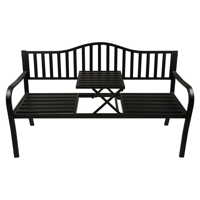 Garden Pleasure Gartenbank Segula (B x T x H: 150 x 60 x 89 cm, Stahl, Schwarz) | BAUHAUS