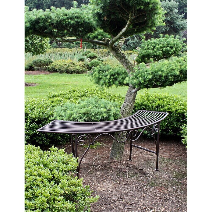 Garden Pleasure Gartenbank Fuego (B x T x H: 125 x 28 x 47 cm, Eisen, Braun) | BAUHAUS