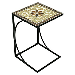 Garden Pleasure Garten-Beistelltisch Amarillo (L x B x H: 35 x 35 x 53 cm, Quadratisch, Schwarz/Gelb)